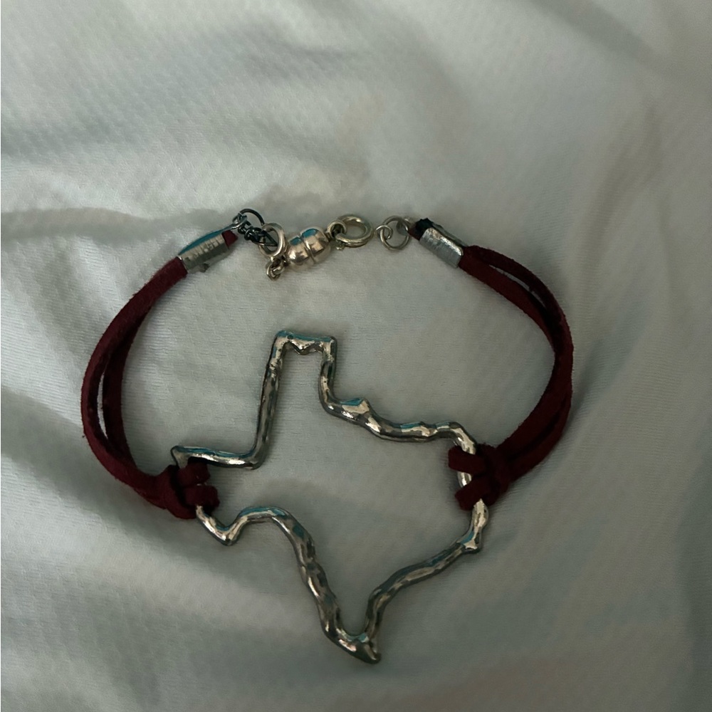 Texas bracelet-maroon band